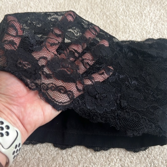 Black Floral Lace Bandeau by Tees by Tina - Picture 2 of 7